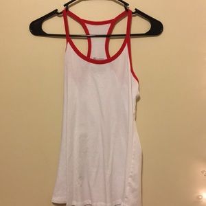 White and Red Tank Top